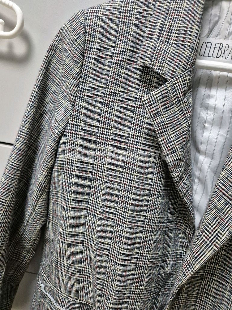 플란넬 블레이저 재킷--1