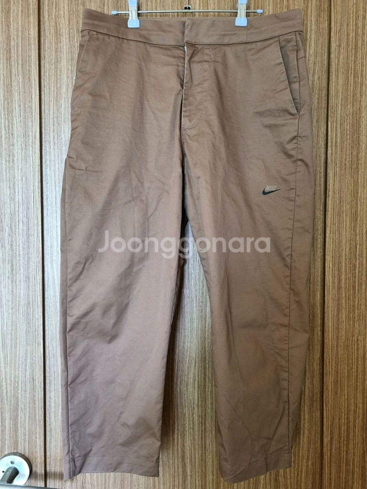NIKE 나이키 스포츠웨어 테이퍼드 핏 브라운 면바지 L사이즈 허리 32사이즈 팬츠 판매합니다~!--0