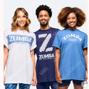 줌바 공용 반팔티 2벌 세트