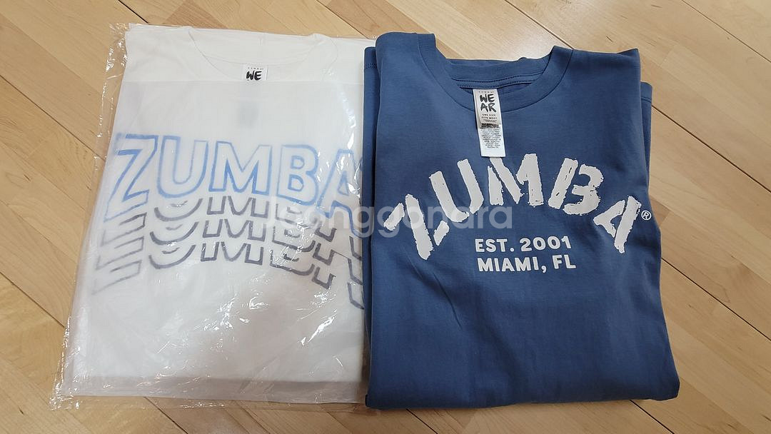 줌바 공용 반팔티 2벌 세트--1