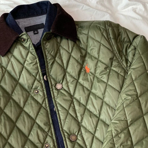 폴로 퀼팅자켓 정품 올리브색상 1회착용