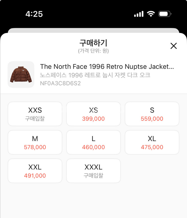 노스페이스 1996 레트로눕시패딩 다크오크--3