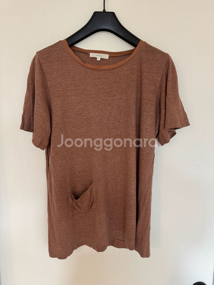루디아케이 린넨 반팔티 브라운 (사이즈 1)--0