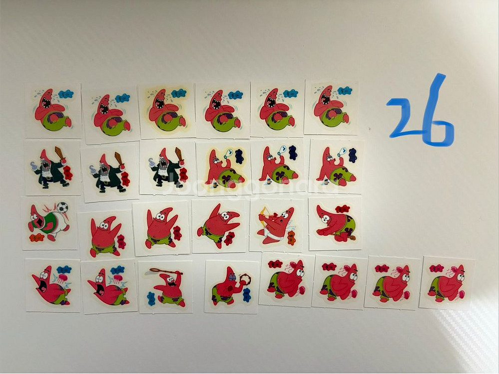 고전문구) 스폰지밥 야광 띠부씰 중복 91장+씰스티커북--0