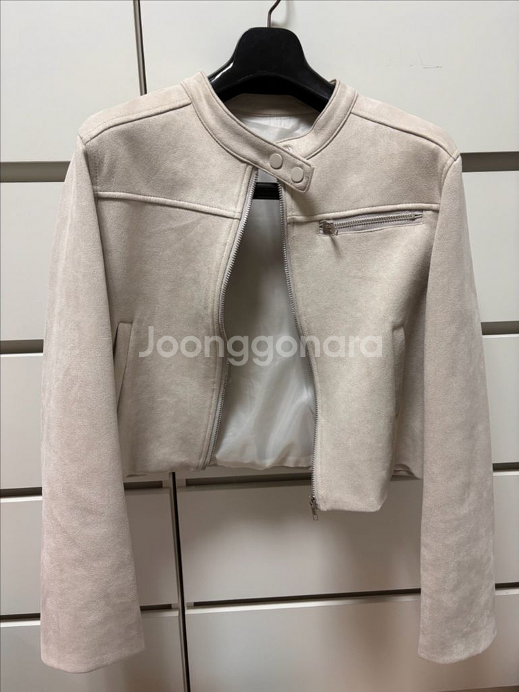 스웨이드 벨벳 바이커 가을 자켓--0