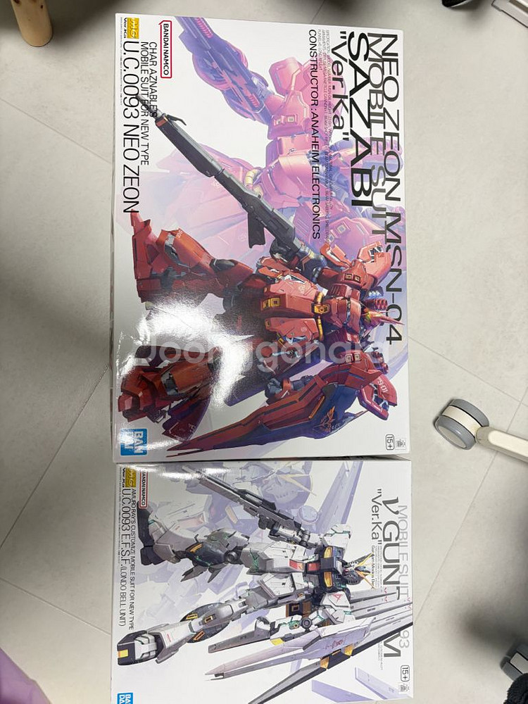 반다이 mg사자비 + 뉴건담 버카 미조립 판매--0
