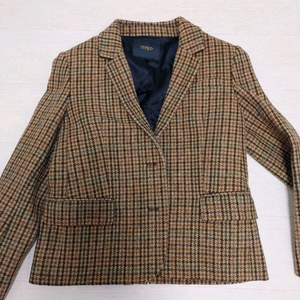 마쥬 체크 패턴 자켓