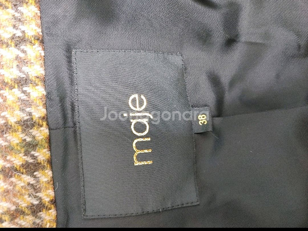 마쥬 체크 패턴 자켓--2