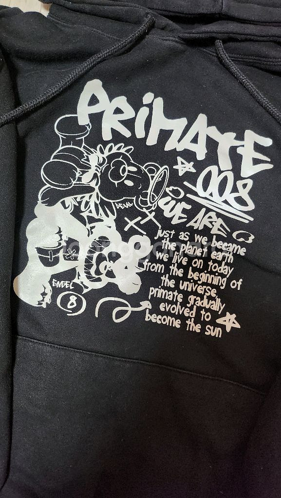 에이블리)프라임에이트 오버핏 후드티 기모 M(검정)--2