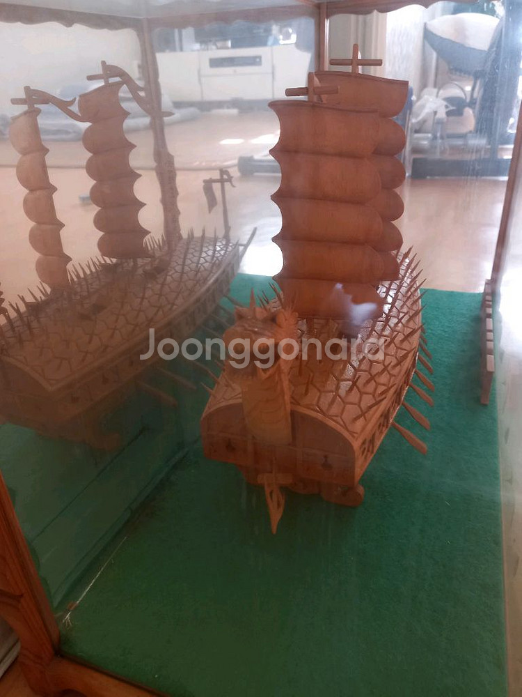 거북선 목조각 장식장/ 충무공 이순신--3