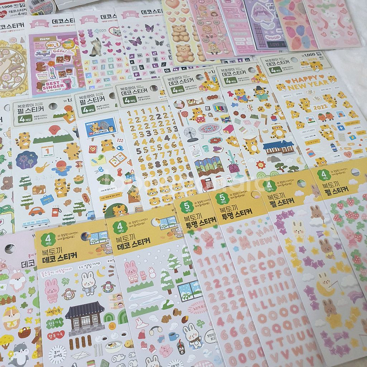 새상품) 다이소 다꾸 씰스티커 일괄 36(2)--1