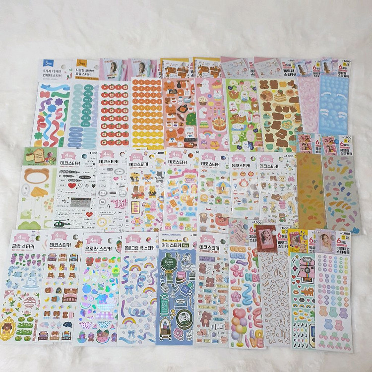 새상품) 다이소 다꾸 씰스티커 일괄 30--0