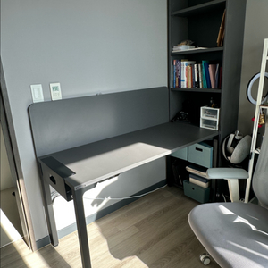 한샘 플렉스Z 일반책상 책장 세트(1600 D60+스크린피터션+콘센트)