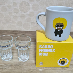 (일괄판매) 호가든 미니잔 & 카카오 머그잔 팝니다.