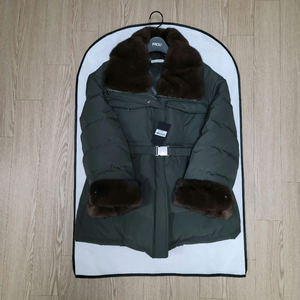 FROU /프루/밍크구스벨티드패딩/카키/55사이즈/새제품