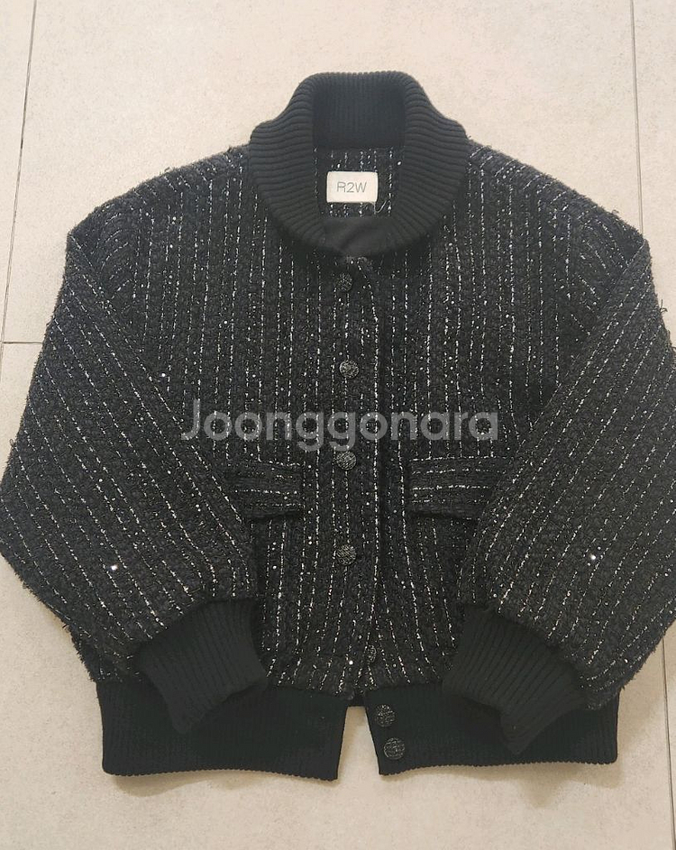 r2w 트위드 봄버 자켓--0