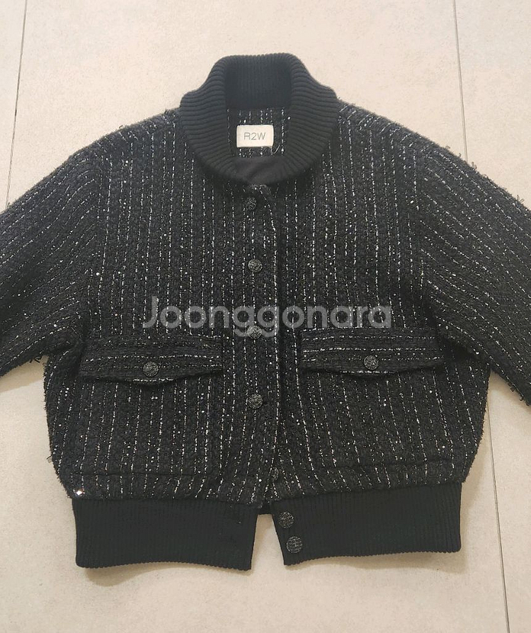 r2w 트위드 봄버 자켓--1