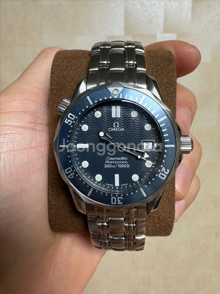 오메가 씨마스터 300 미드사이즈 쿼츠 시계--5