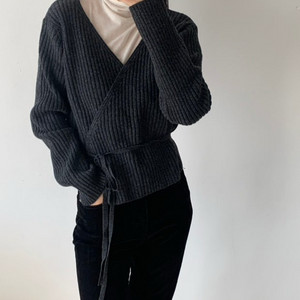 [HAUS]하우스 울캐시미어 랩 니트 (울60,캐시5)