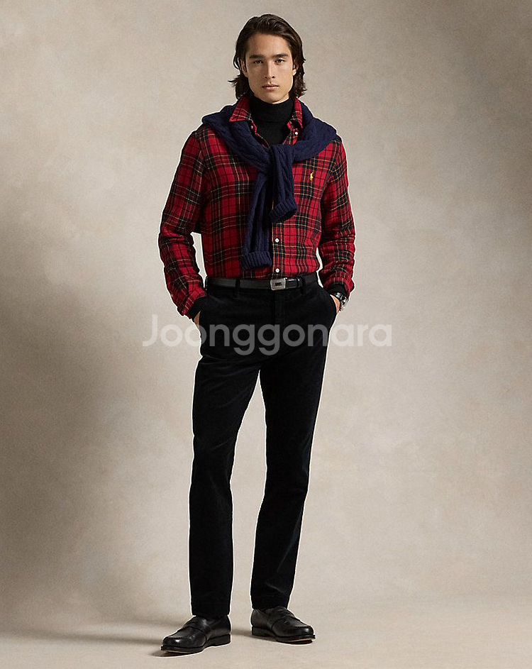 [36] polo 폴로 코듀로이 스트레치 슬림 스트라이트 핏 팬츠--7