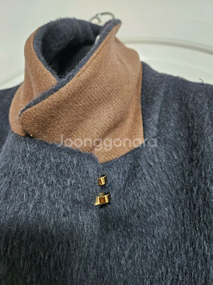 한섬 SJSJ 여성 부클코트 양모 알파카 새거수준 자켓--5