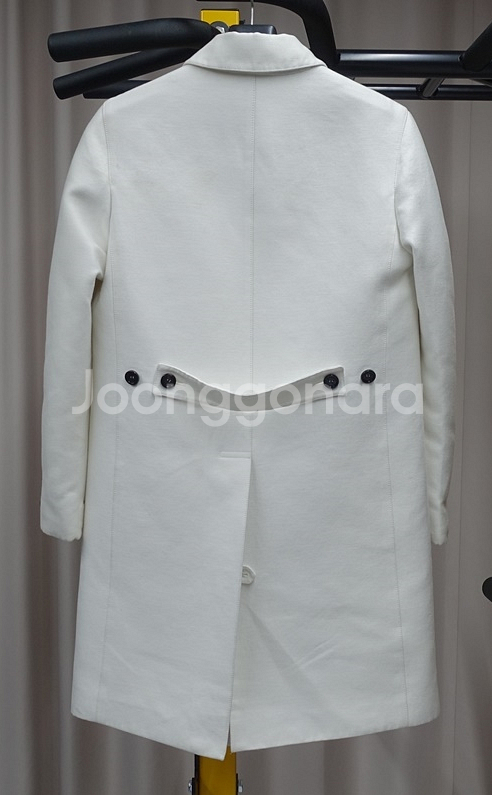 버버리 프로섬 런웨이 화이트 울 코트--3