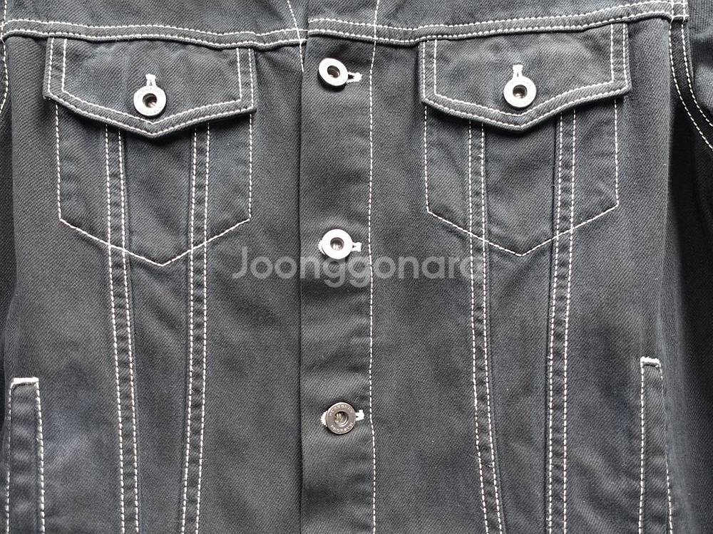 버버리 프로섬 런웨이 블랙 데님 자켓--2