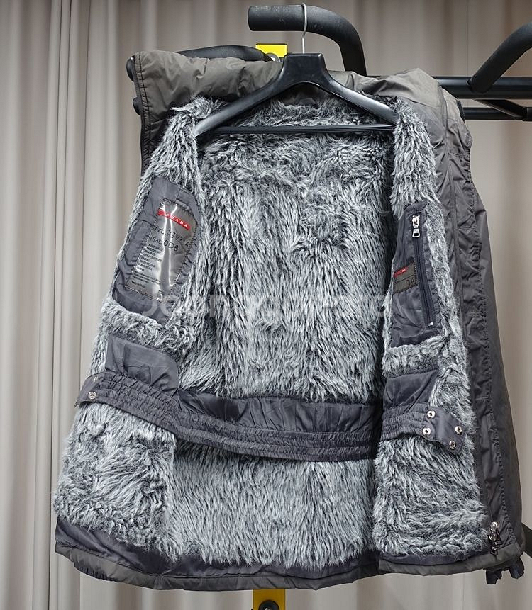 프라다 브라운 고트 퍼 무스탕 패딩--3