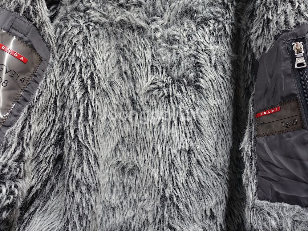 프라다 브라운 고트 퍼 무스탕 패딩--6