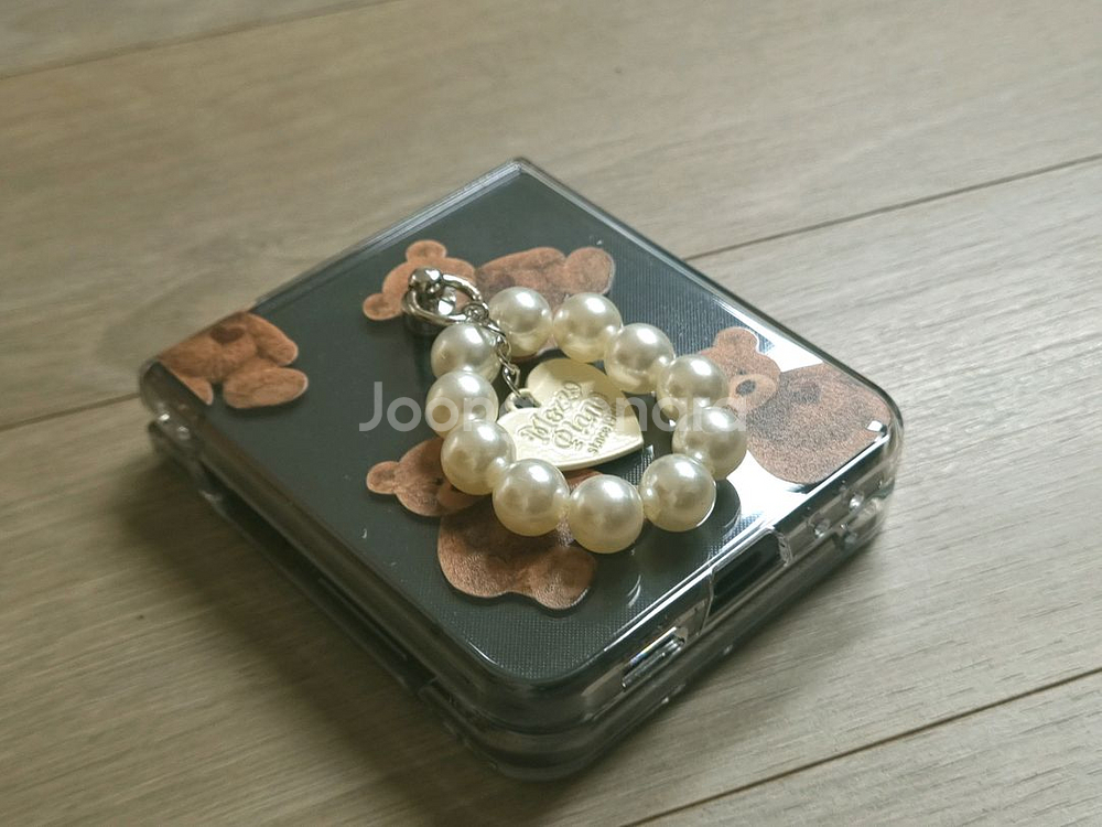 Z플립5 곰돌이 투명 케이스--0