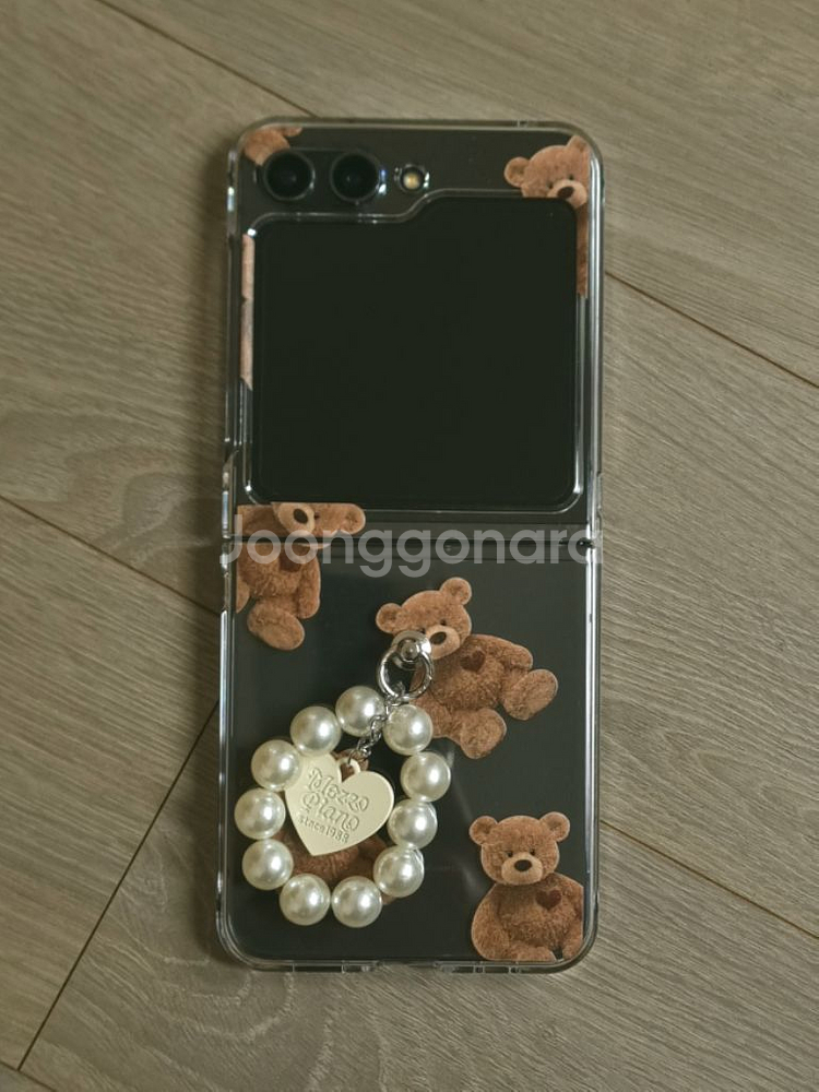 Z플립5 곰돌이 투명 케이스--1