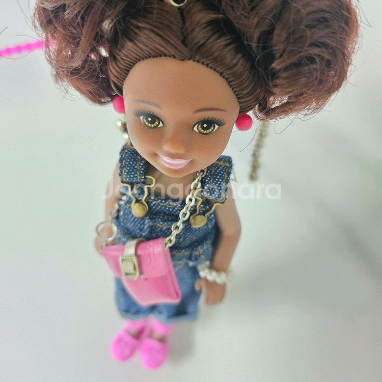 바비 인형 첼시 바비 키링 백참--0