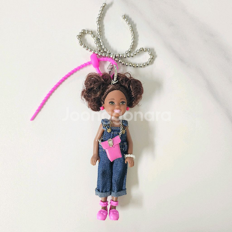 바비 인형 첼시 바비 키링 백참--1