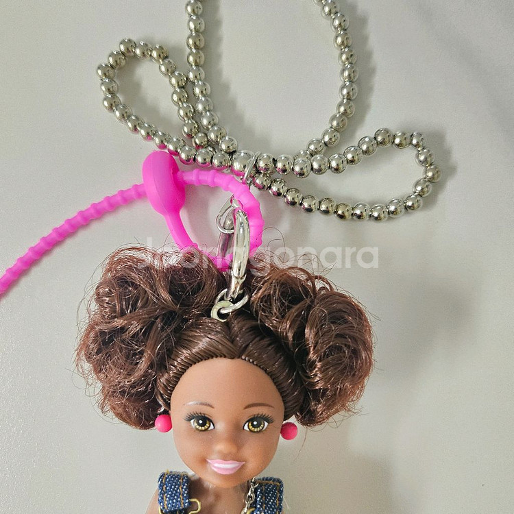 바비 인형 첼시 바비 키링 백참--4