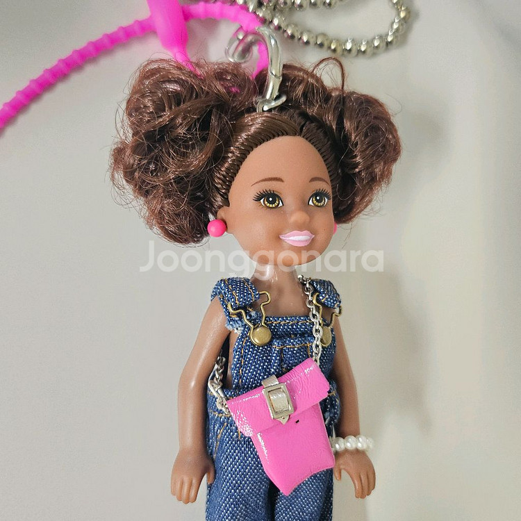 바비 인형 첼시 바비 키링 백참--2