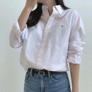 [새상품M]타미힐피거 스트라이프 옥스포드 셔츠 핑크