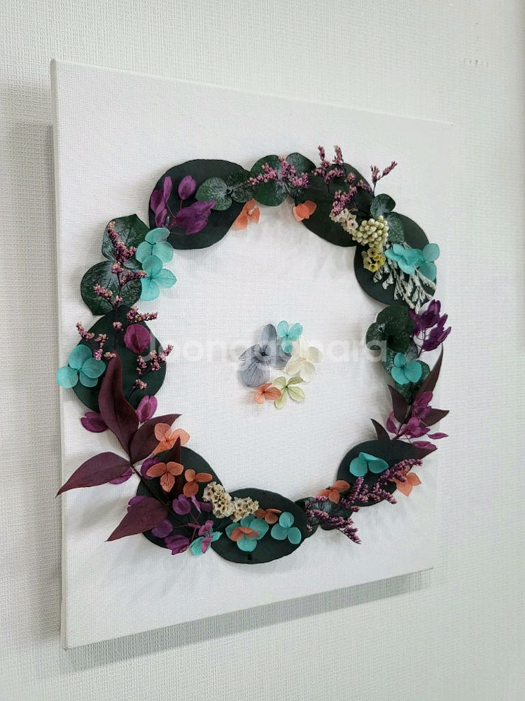 새상품>프리저브드 플라워 캔버스(꽃생화장식액자)6만--2