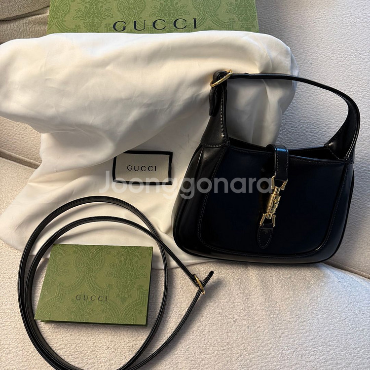 정품 풀박스 구찌 재키 1961 미니백 블랙--0