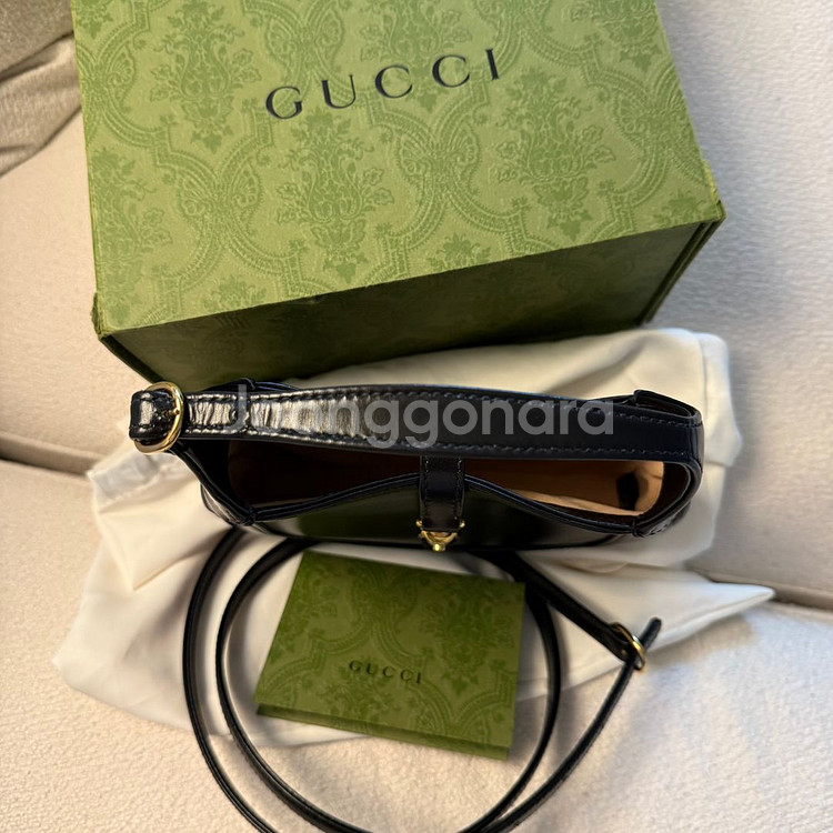 정품 풀박스 구찌 재키 1961 미니백 블랙--4