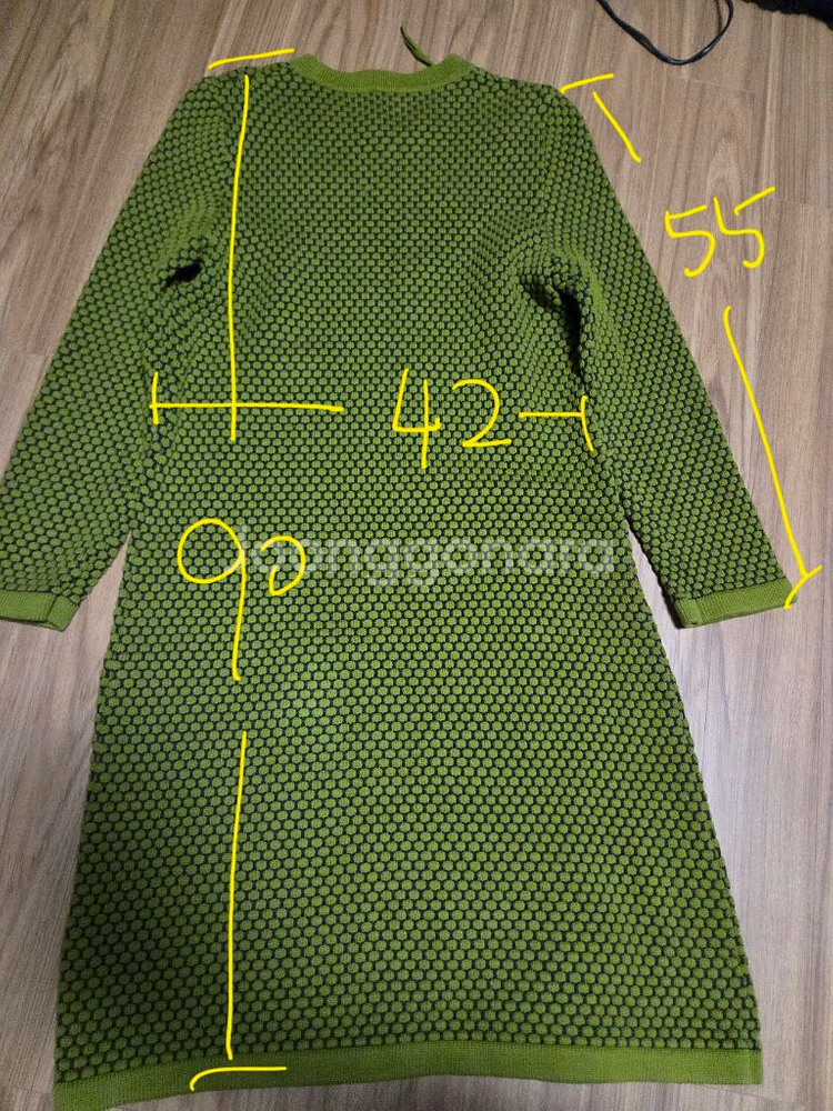 COS 여상 니트 원피스 M--5