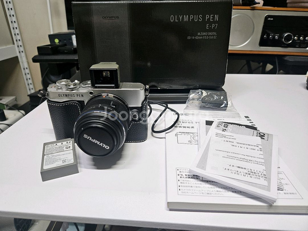 올림푸스 PEN E-P7 미러리스+14-42 ez 렌즈+vf-1뷰파인더--2