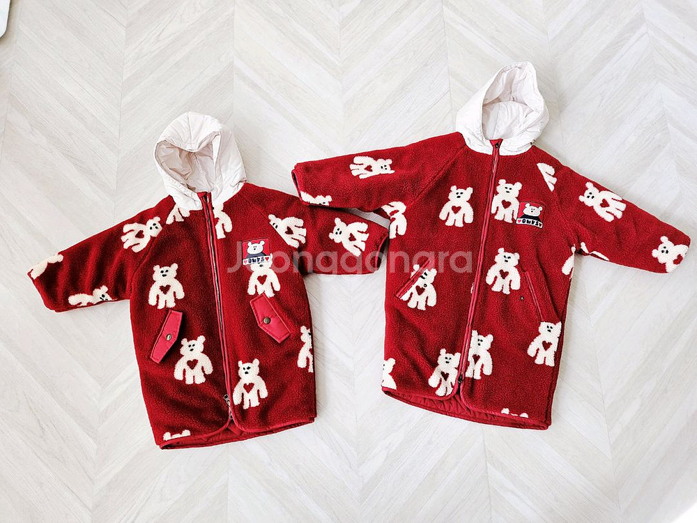 리미떼두두 하트베어 후드롱점퍼L--0