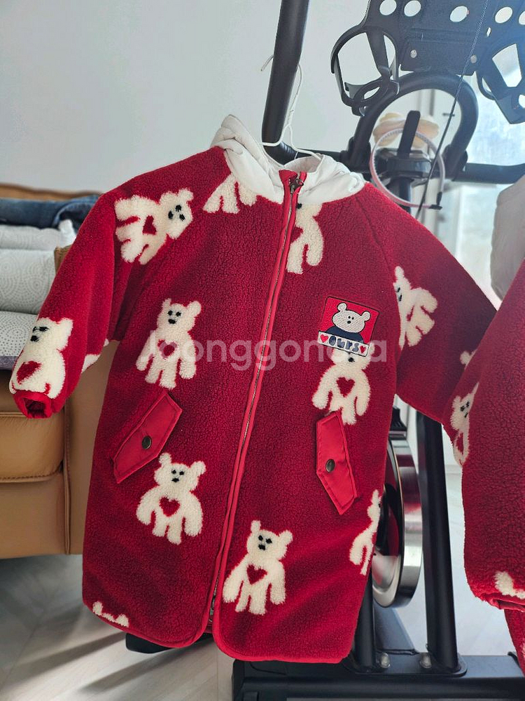 리미떼두두 하트베어 후드롱점퍼L--3