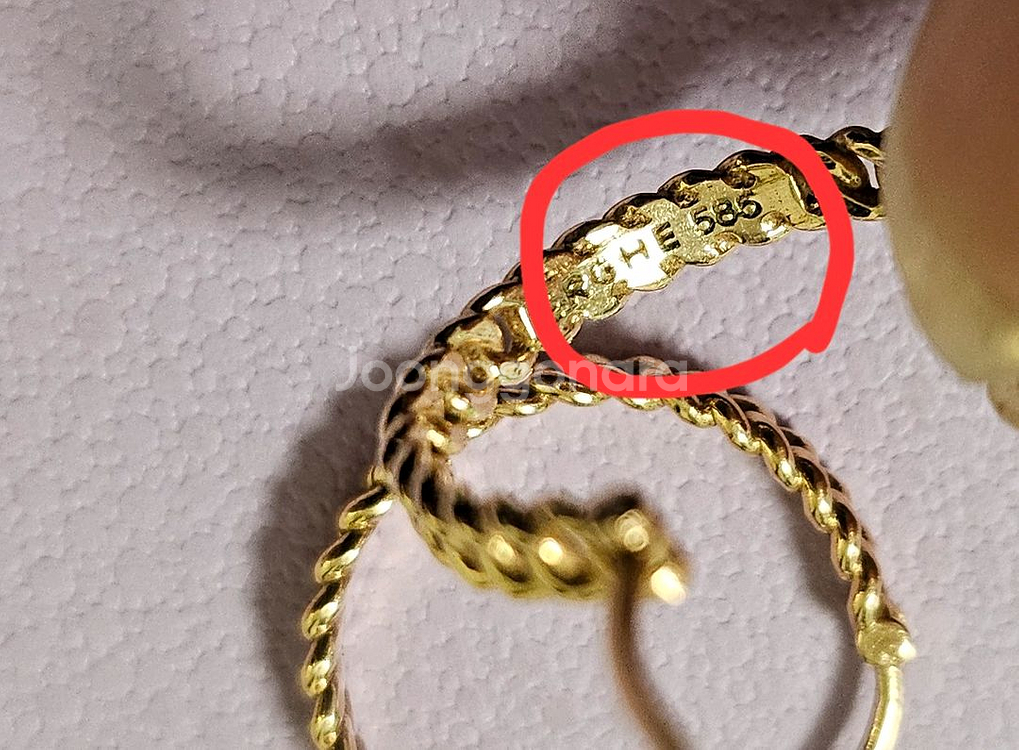 14k 트위스트 귀걸이--2