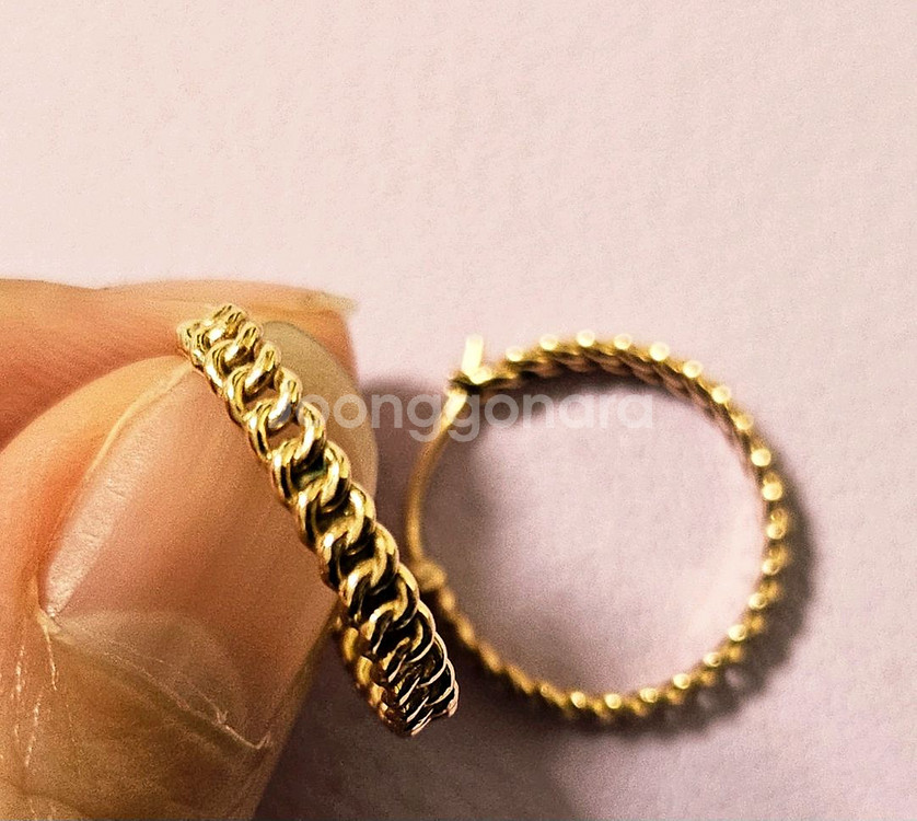 14k 트위스트 귀걸이--3