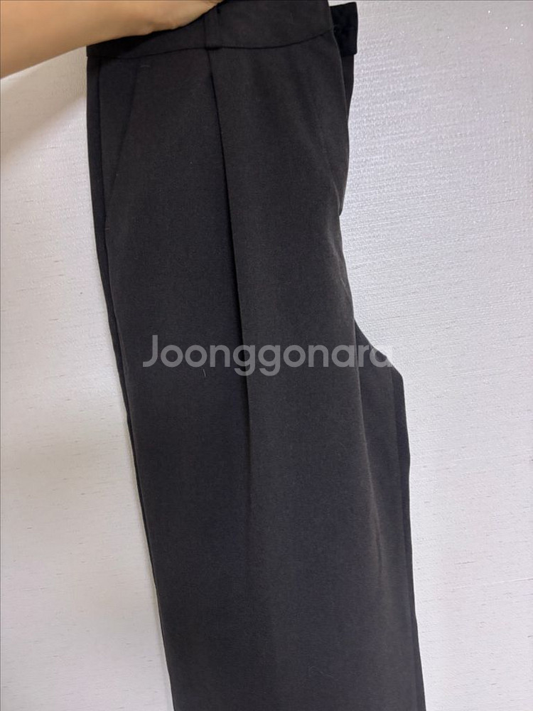 원로그 챠콜 핀턱슬랙스 롱기장 M--1