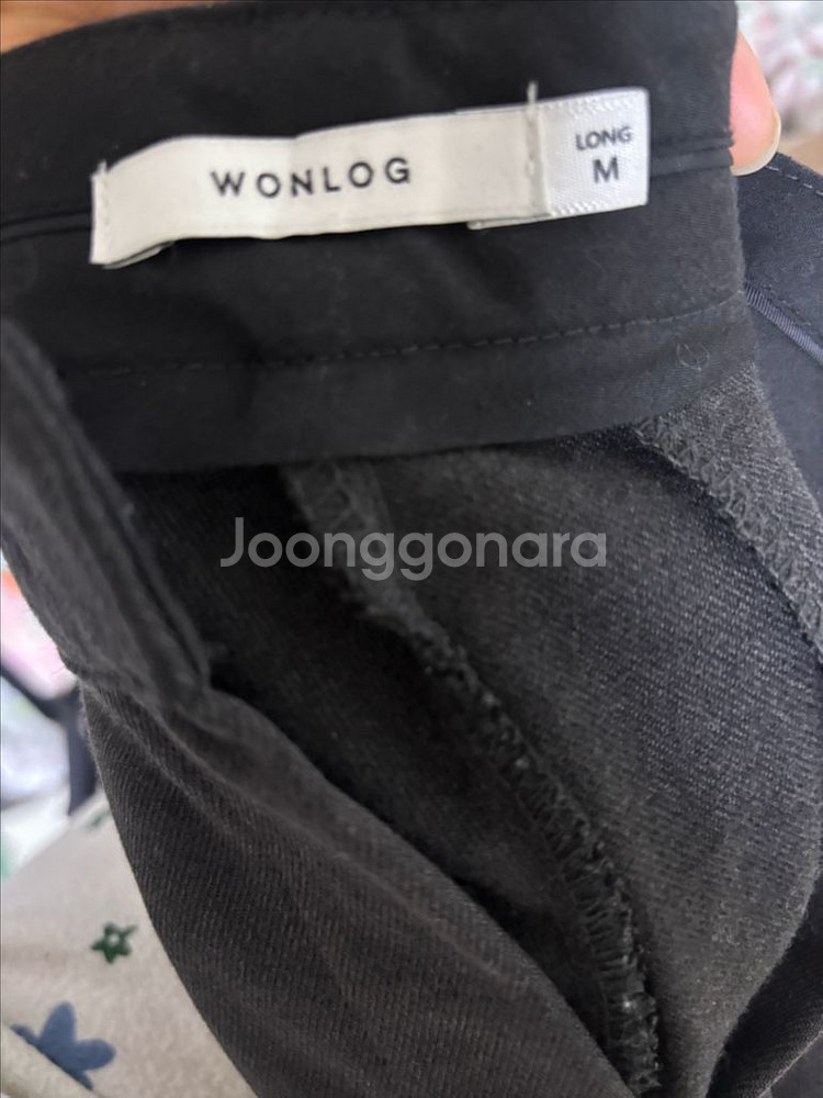 원로그 챠콜 핀턱슬랙스 롱기장 M--0