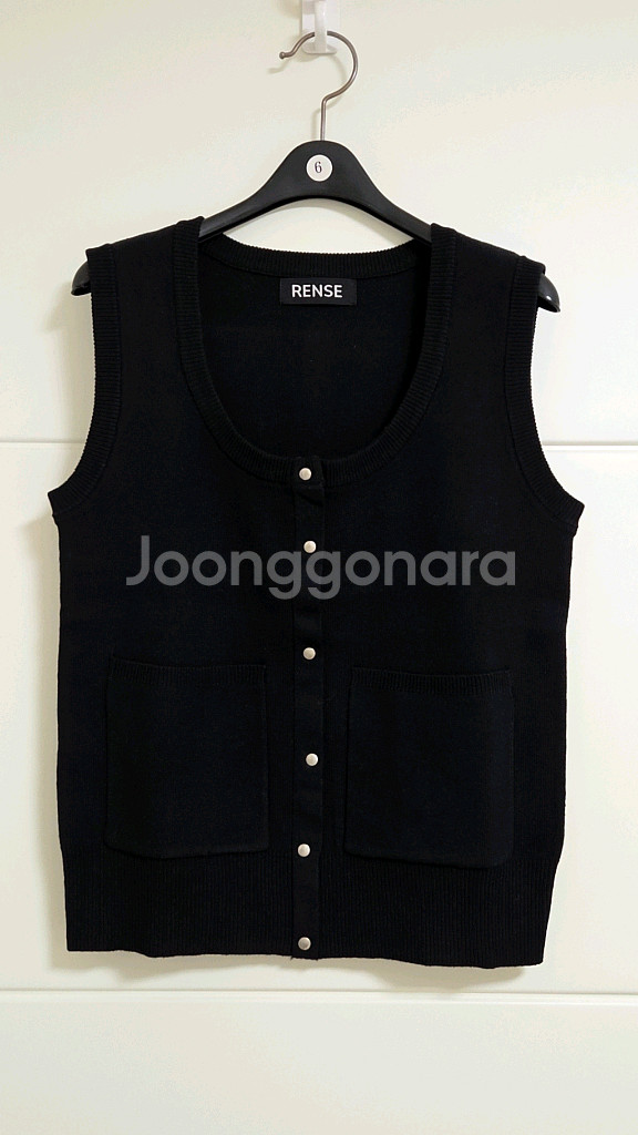 렌세 스쿱넥 니트 조끼--3