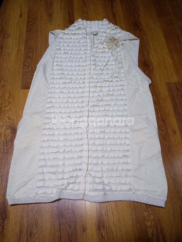 PAOLA 프릴 롱조끼--0