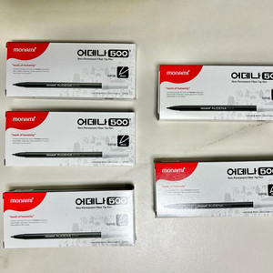 모나미, 어데나500, 12개, 검정펜, 일괄판매